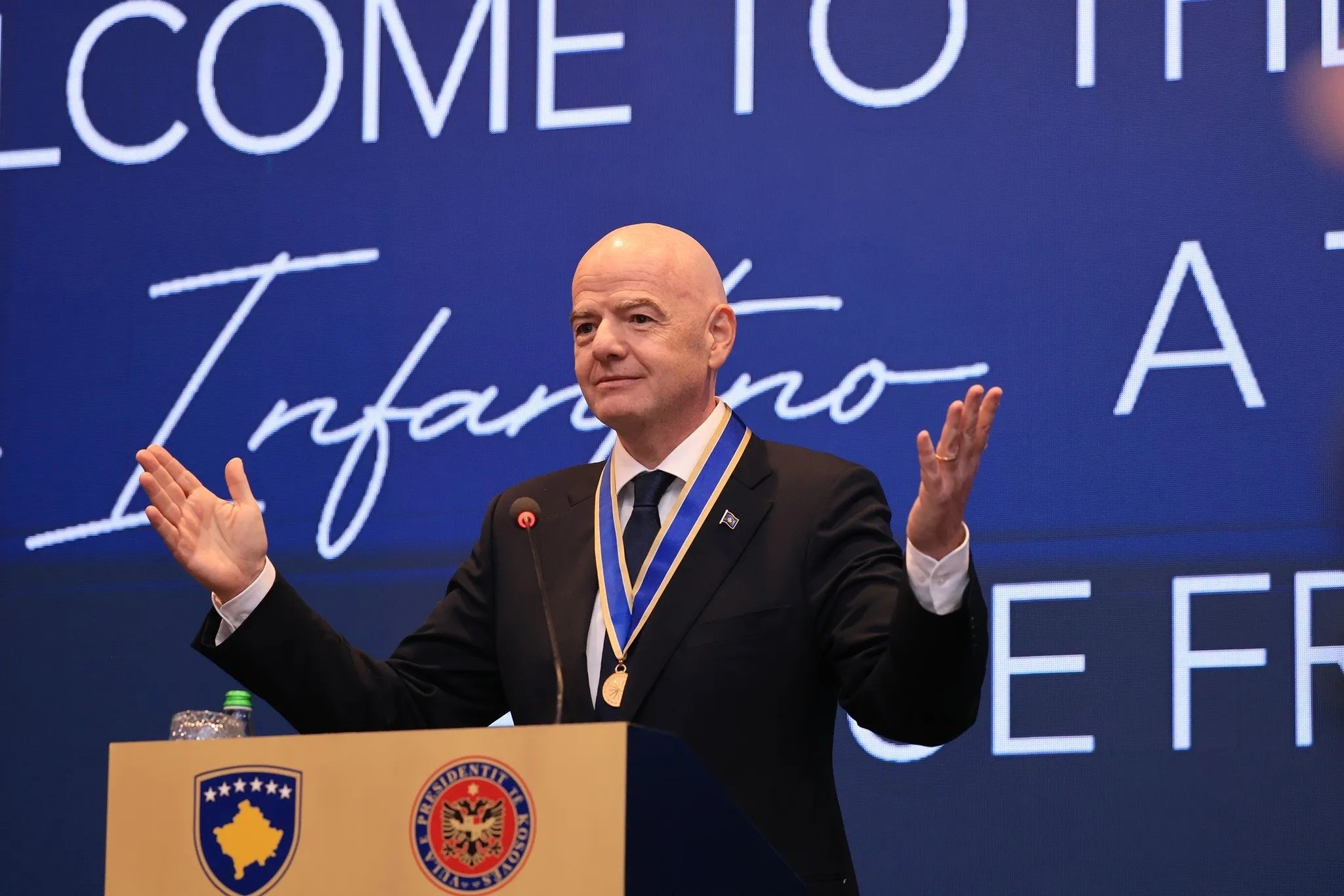 FIFA President Gianni Infantino Awarded Presidential Medal by Kosovo for Football Support